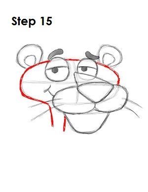 How to Draw Pink Panther Step 15 Draw Pink Panther Step 15
