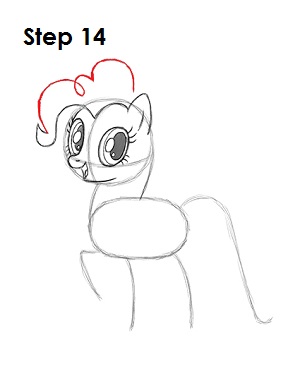 Draw Pinkie Pie Step 14 Draw Pinkie Pie 14