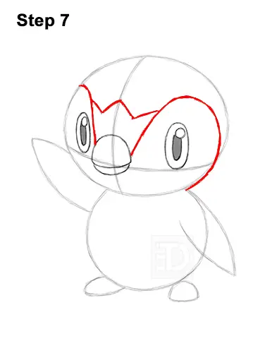 How to Draw Piplup Pokemon Full Body 7