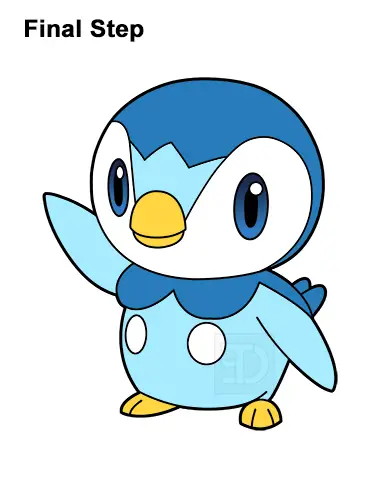Draw Piplup Pokemon How to Draw Piplup Pokemon Full Body