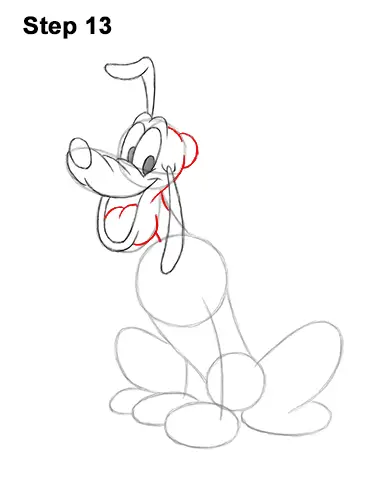 How to Draw Pluto Dog Disney Full Body 13