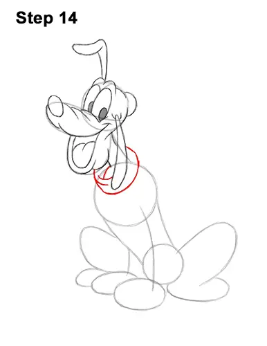 How to Draw Pluto Dog Disney Full Body 14