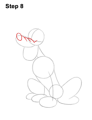 Draw Pluto Dog Full Body Sitting 8 How to Draw Pluto Dog Disney Full Body 8