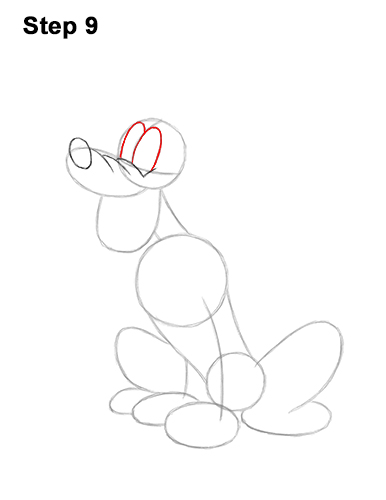 Draw Pluto Dog Full Body Sitting 9 How to Draw Pluto Dog Disney Full Body 9