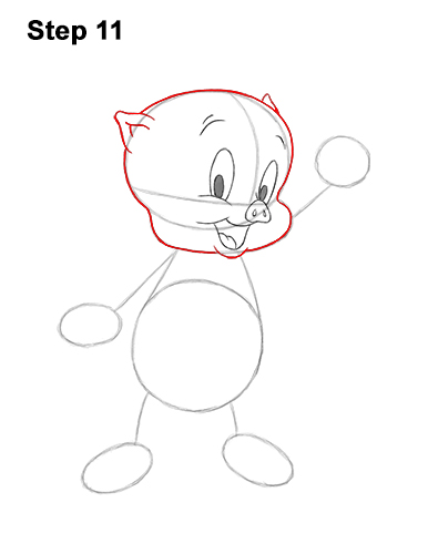 Draw Porky Pig Full Body 11 How to Draw Porky Pig Full Body Looney Tunes 11