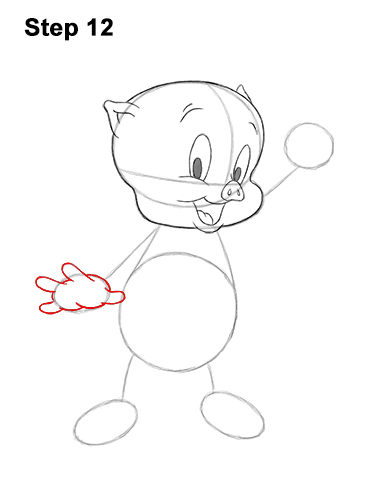 Draw Porky Pig Full Body 12 How to Draw Porky Pig Full Body Looney Tunes 12