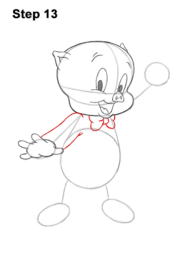 Draw Porky Pig Full Body 13 How to Draw Porky Pig Full Body Looney Tunes 13