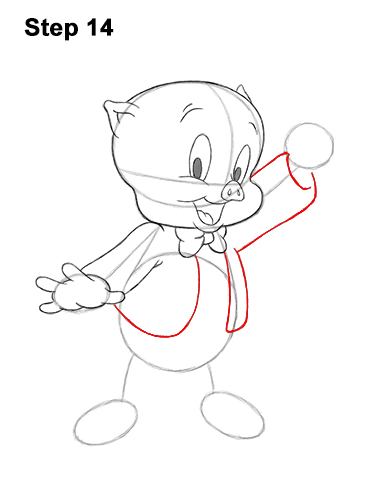 Draw Porky Pig Full Body 14 How to Draw Porky Pig Full Body Looney Tunes 14