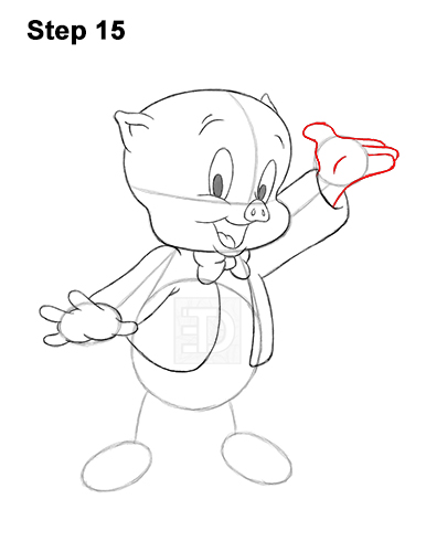 Draw Porky Pig Full Body 15 How to Draw Porky Pig Full Body Looney Tunes 15