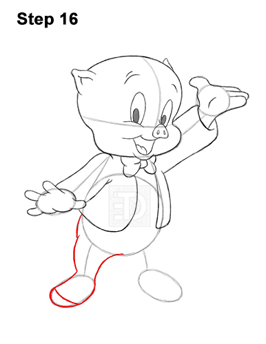 Draw Porky Pig Full Body 16 How to Draw Porky Pig Full Body Looney Tunes 16