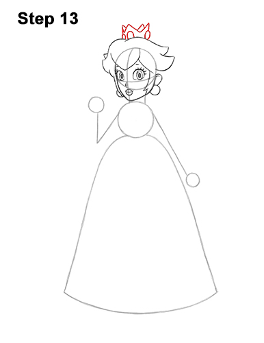 Draw Princess Peach Super Mario 13 How to Draw Princess Peach Full Body Nintendo 13