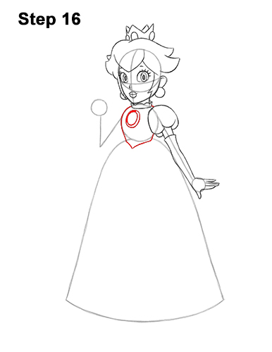 Draw Princess Peach Super Mario 16 How to Draw Princess Peach Full Body Nintendo 16
