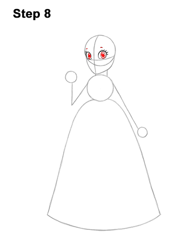 Draw Princess Peach Super Mario 8 How to Draw Princess Peach Full Body Nintendo 8