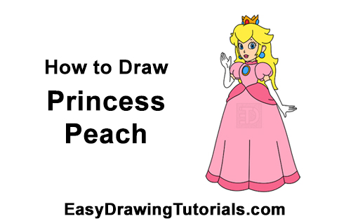 Draw Princess Peach Super Mario How to Draw Princess Peach Full Body Nintendo