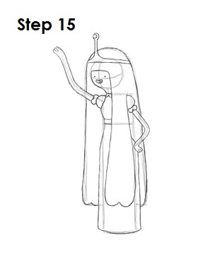 Draw Princess Bubblegum Step 15 Draw Princess Bubblegum Step 15