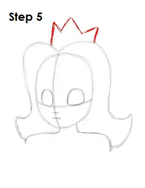 Draw Princess Daisy Step 5