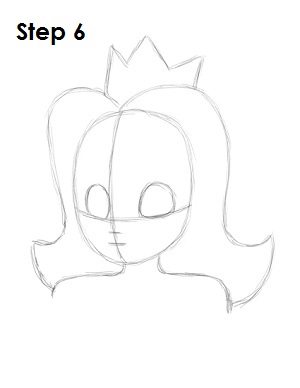 Draw Princess Daisy Step 6 Draw Princess Daisy Step 6