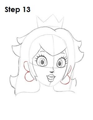 Draw Princess Peach Step 13 Draw Princess Peach Step 13