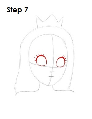Draw Princess Peach Step 7 Draw Princess Peach Step 7