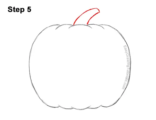 How to Draw a Halloween Pumpkin jack-o-lantern Smiling 5