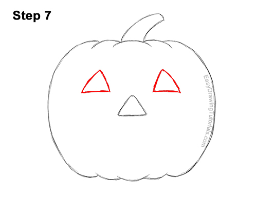 How to Draw a Halloween Pumpkin 7 How to Draw a Halloween Pumpkin jack-o-lantern Smiling 7