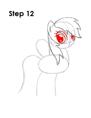 How to Draw Rainbow Dash Step 12 How to Draw Rainbow Dash Step 12