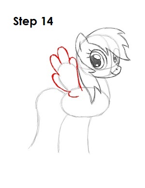 How to Draw Rainbow Dash Step 14 How to Draw Rainbow Dash Step 14