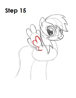 How to Draw Rainbow Dash Step 15 How to Draw Rainbow Dash Step 15