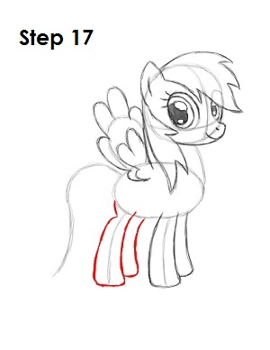How to Draw Rainbow Dash Step 17 How to Draw Rainbow Dash Step 17