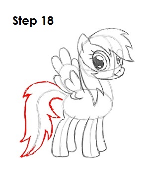 How to Draw Rainbow Dash Step 18 How to Draw Rainbow Dash Step 18