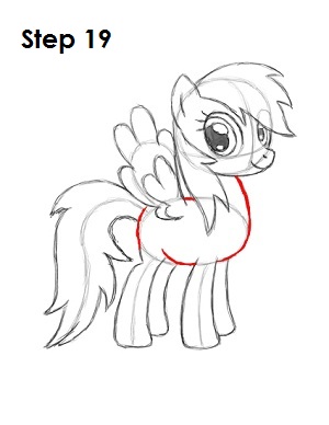 How to Draw Rainbow Dash Step 19 How to Draw Rainbow Dash Step 19