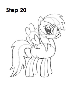 How to Draw Rainbow Dash Step 20 How to Draw Rainbow Dash Step 20