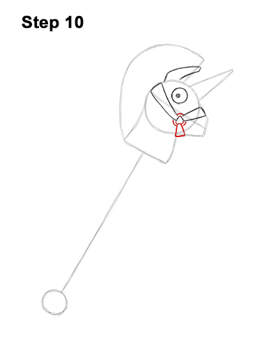 How to Draw Fortnite Rainbow Smash Pickaxe Unicorn 10