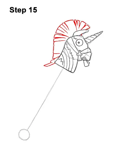 How to Draw Fortnite Rainbow Smash Pickaxe Unicorn 15