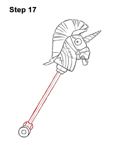 How to Draw Fortnite Rainbow Smash Pickaxe Unicorn 17