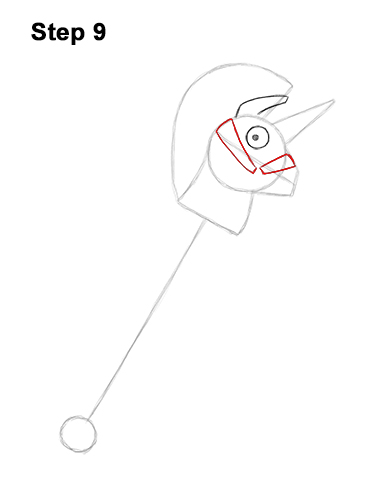 How to Draw Fortnite Rainbow Smash Pickaxe Unicorn 9