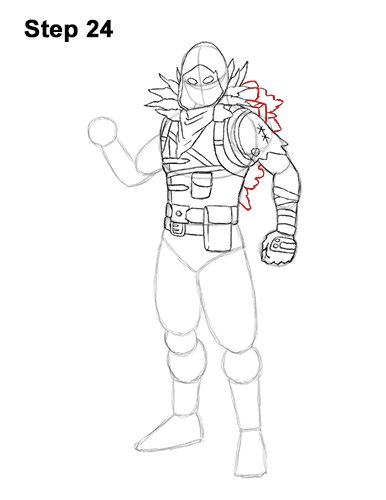 How to Draw Raven Full Body Fortnite Battle Royale 24