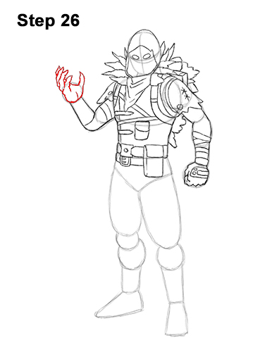 How to Draw Raven Full Body Fortnite Battle Royale 26