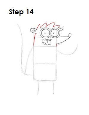 How to Draw Rigby 14 How to Draw Rigby Step 14