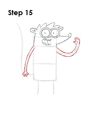 How to Draw Rigby 15 How to Draw Rigby Step 15