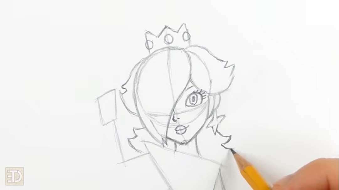 Draw Nintendo Rosalina Face How to Draw Rosalina Galaxy Face