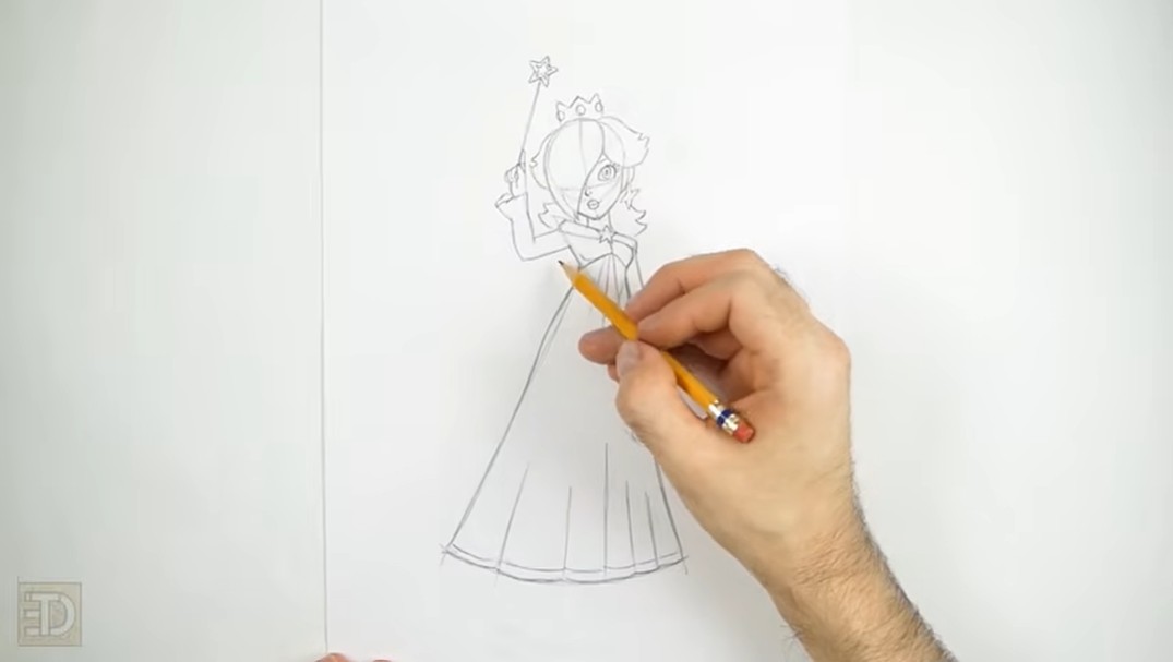 Draw Nintendo Rosalina Body Detail How to Draw Rosalina Galaxy Body
