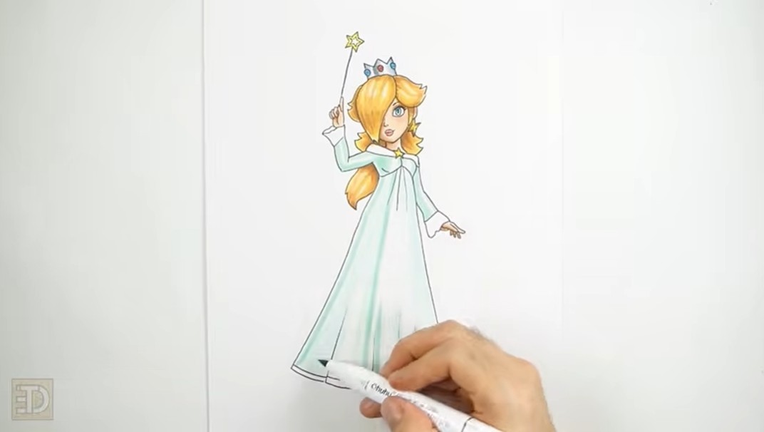 Draw Nintendo Rosalina Coloring How to Draw Rosalina Galaxy Colors