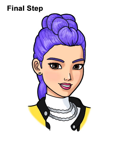 How to Draw Rumi - Final Colored Step