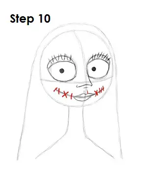 How to Draw Sally Step 10