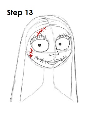 How to Draw Sally Step 13