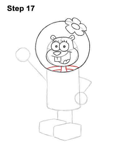 How to Draw Sandy Cheeks SpongeBob SquarePants 17