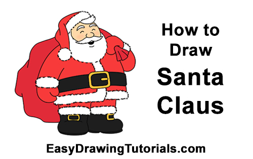 How To Draw Santa Claus Easy Drawing Tutorials