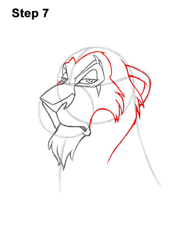 How to Draw Disney Villain Scar 7