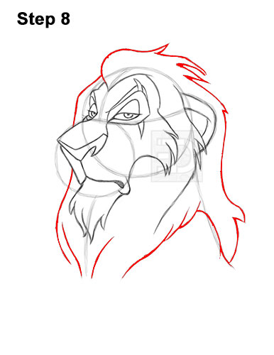 How to Draw Disney Villain Scar 8